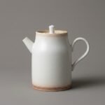 Ceramic Teapot Tall White Er Kang for Tea