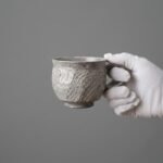 Ceramic Mug Carved Texture Er Kang for Tea
