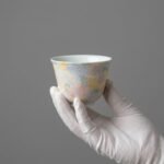 Ceramic Tea Cup Floral Relief for Gongfu Tea