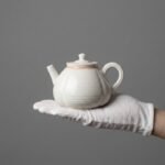 Ceramic Teapot Round White Er Kang for Tea