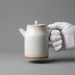 Ceramic Teapot Tall White Er Kang for Tea