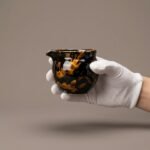 Fair Cup Round Amber Splash Jizhou Kiln for Tea Serving