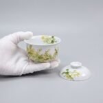 Sword Kiln Ceramic Gaiwan Floral Fruit Famille Rose for Gongfu Tea