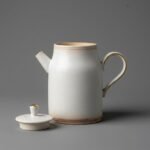 Ceramic Teapot Tall White Er Kang for Tea