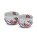 Sword Kiln Ceramic Tea Cup Floral Fruit Round for Gongfu Tea