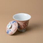 Gaiwan Feitian Motif Dunhuang Porcelain for Gongfu Tea
