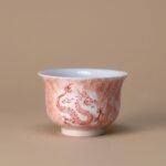 Tea Cup Set Dragon and Phoenix Dunhuang Porcelain for Gongfu Tea