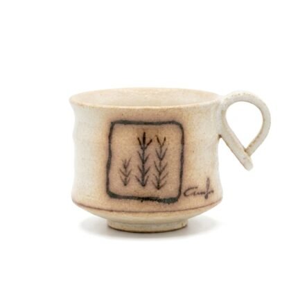 Ceramic Mug Botanical Panel Er Kang for Tea