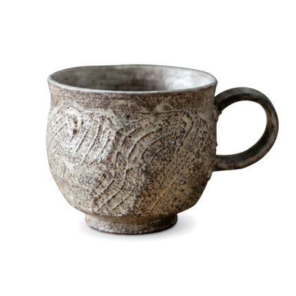 Ceramic Mug Carved Texture Er Kang for Tea