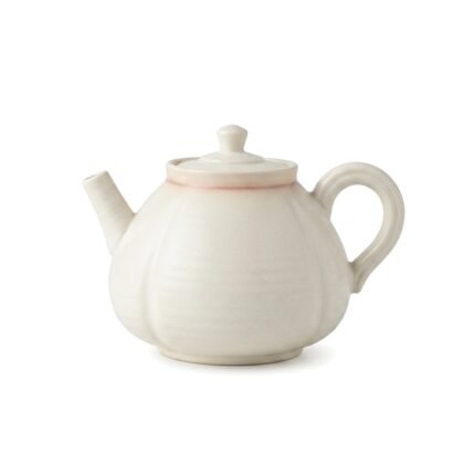 Ceramic Teapot Round White Er Kang for Tea