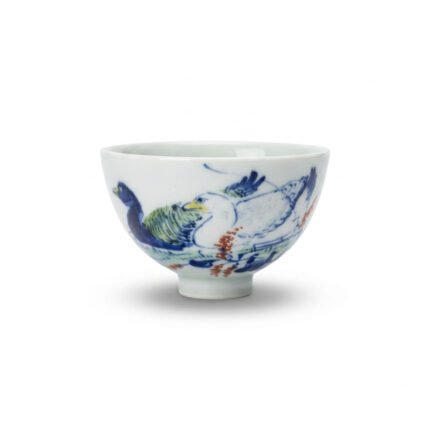Sword Kiln Ceramic Tea Cup Hand Painted Duck for Gongfu Tea