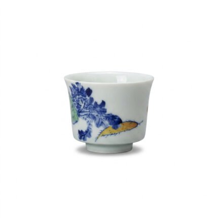 Sword Kiln Ceramic Tea Cup Vegetable Motif for Gongfu Tea