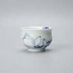 Sword Kiln Ceramic Tea Cup Lotus Brushwork for Gongfu Tea