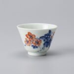 Sword Kiln Ceramic Tea Cup Red Floral for Gongfu Tea