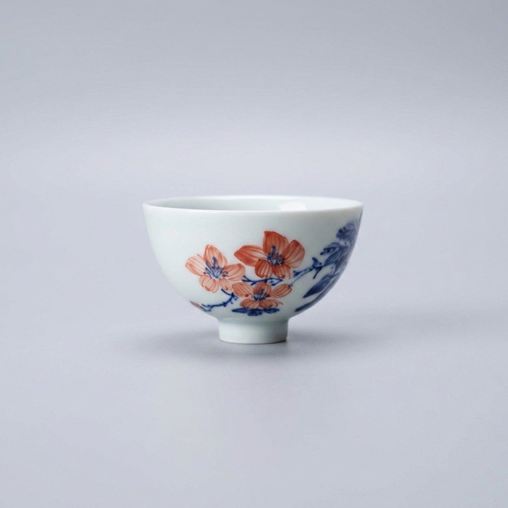 Sword Kiln Ceramic Tea Cup Plum Blossom for Gongfu Tea