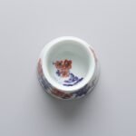 Sword Kiln Ceramic Tea Cup Red Floral for Gongfu Tea