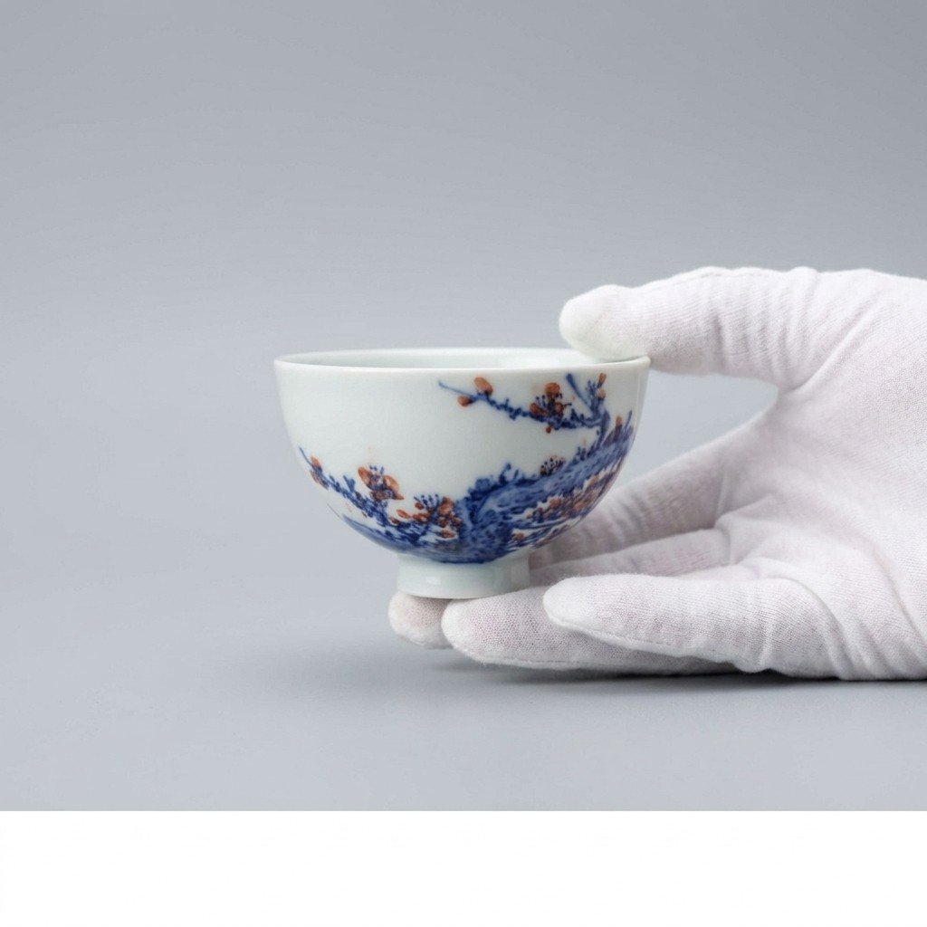 Sword Kiln Ceramic Tea Cup Wide Plum Blossom for Gongfu Tea