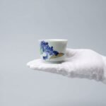 Sword Kiln Ceramic Tea Cup Vegetable Motif for Gongfu Tea