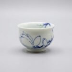 Sword Kiln Ceramic Tea Cup Lotus Brushwork for Gongfu Tea