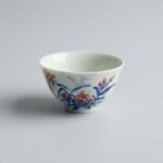 Sword Kiln Ceramic Tea Cup Floral Branch for Gongfu Tea
