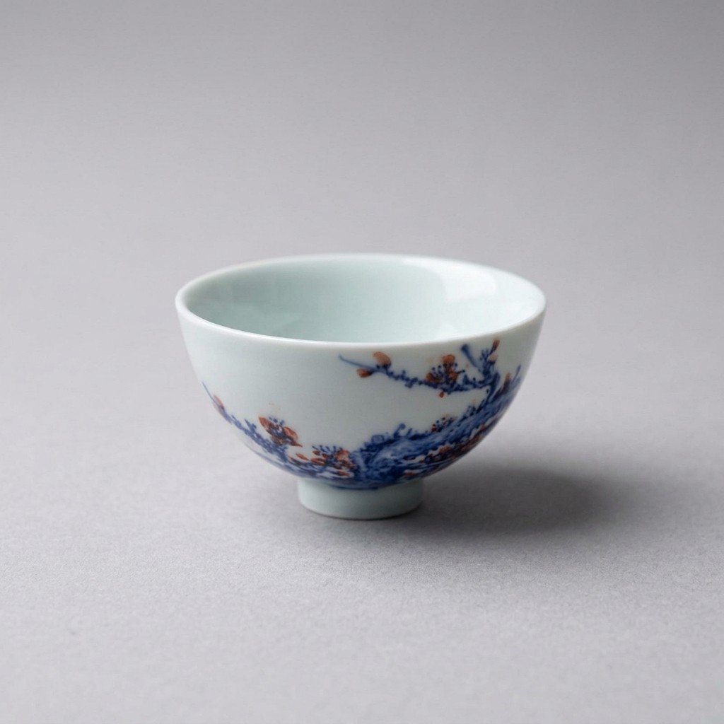 Sword Kiln Ceramic Tea Cup Wide Plum Blossom for Gongfu Tea