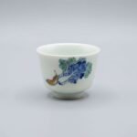 Sword Kiln Ceramic Tea Cup Vegetable Motif for Gongfu Tea