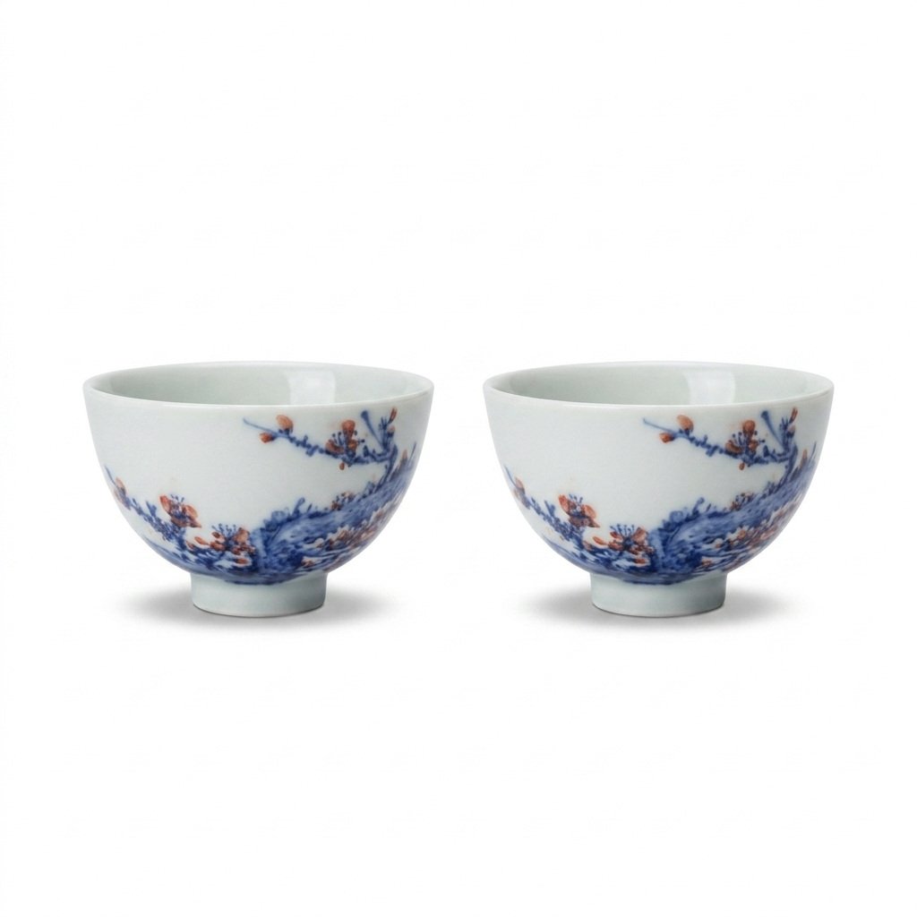Sword Kiln Ceramic Tea Cup Wide Plum Blossom for Gongfu Tea