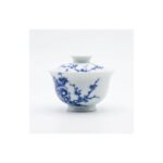 Ceramic Gaiwan Blue White Floral Vine for Gongfu Tea