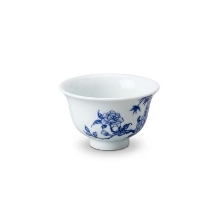 Ceramic Tea Cup Blue White Plum Blossom for Gongfu Tea