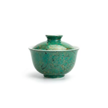 Ceramic Gaiwan Daqi Lacquer Green for Gongfu Tea