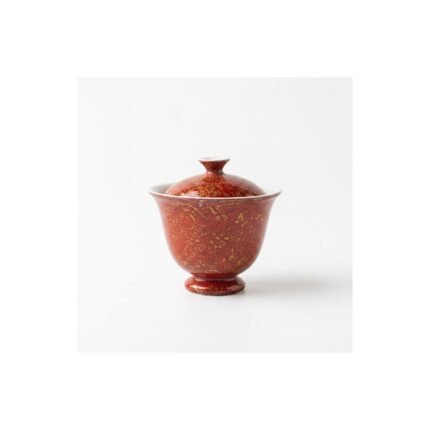 Ceramic Gaiwan Daqi Lacquer Red for Gongfu Tea