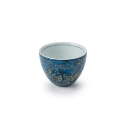 Ceramic Tea Cup Daqi Lacquer Cobalt for Gongfu Tea