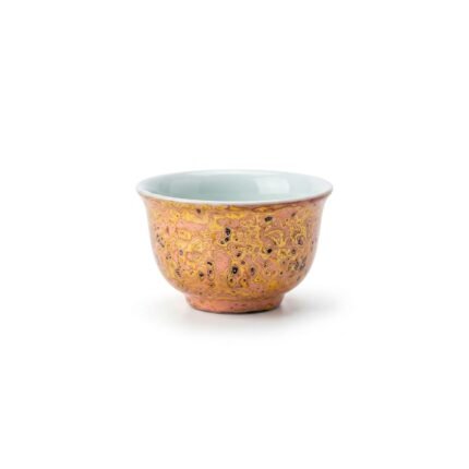Ceramic Tea Cup Daqi Lacquer Peach for Gongfu Tea