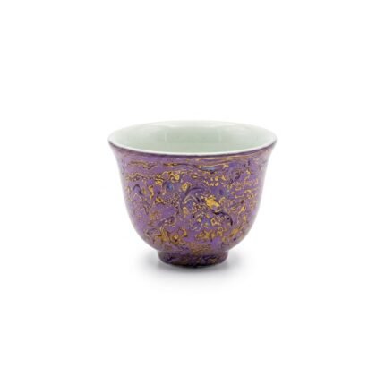 Ceramic Tea Cup Daqi Lacquer Purple for Gongfu Tea