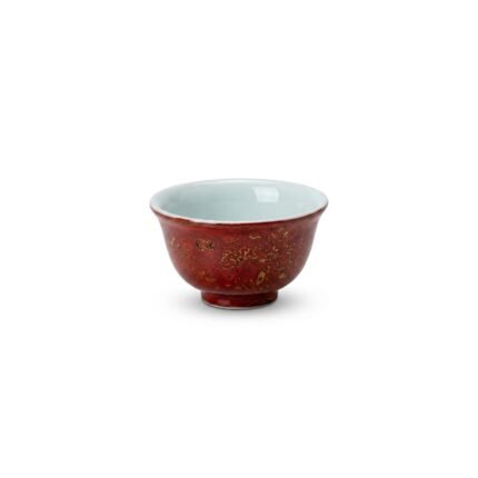 Ceramic Tea Cup Daqi Lacquer Red for Gongfu Tea