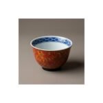 Ceramic Tea Cup Red Daqi Lacquer Blue White for Gongfu Tea