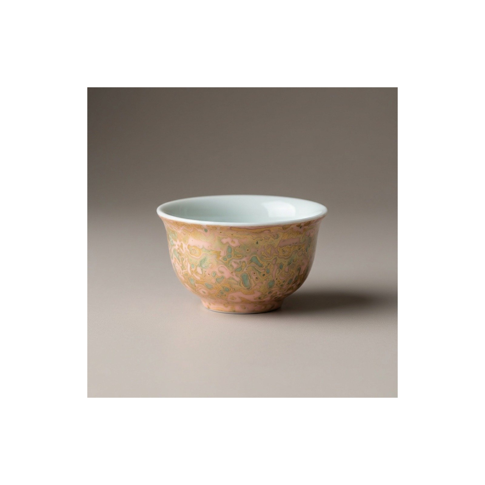 Ceramic Tea Cup Daqi Lacquer Peach for Gongfu Tea