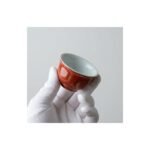 Ceramic Tea Cup Daqi Lacquer Red for Gongfu Tea