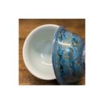 Ceramic Tea Cup Daqi Lacquer Blue Mottled for Gongfu Tea