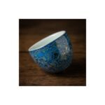 Ceramic Tea Cup Daqi Lacquer Cobalt for Gongfu Tea