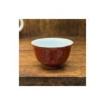 Ceramic Tea Cup Daqi Lacquer Red for Gongfu Tea