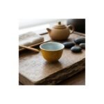 Ceramic Tea Cup Daqi Lacquer Golden for Gongfu Tea