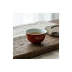 Ceramic Tea Cup Daqi Lacquer Red for Gongfu Tea