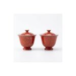Ceramic Gaiwan Daqi Lacquer Red for Gongfu Tea