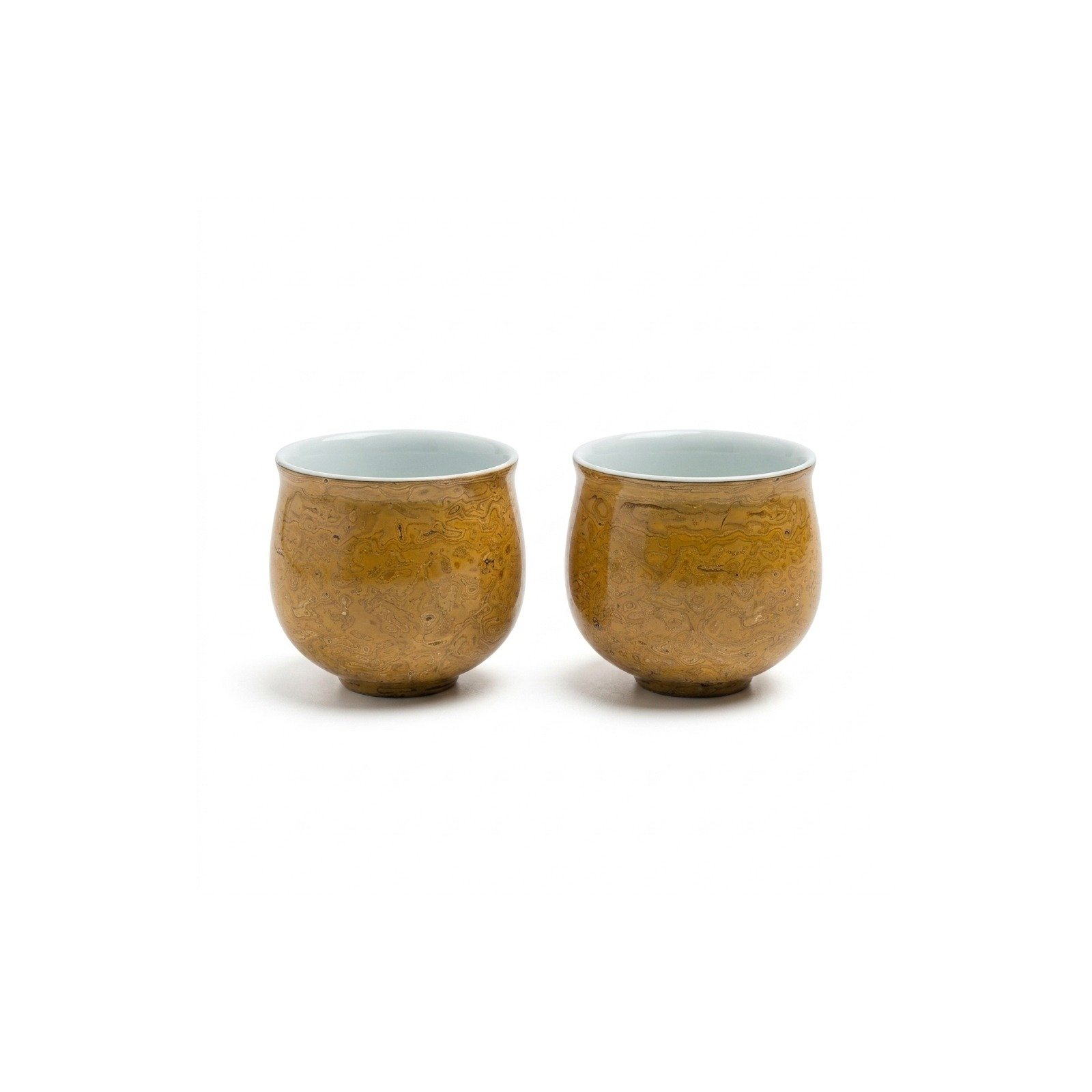 Ceramic Tea Cup Daqi Lacquer Ochre for Gongfu Tea