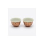 Ceramic Tea Cup Daqi Lacquer Peach for Gongfu Tea