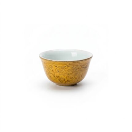 Ceramic Tea Cup Daqi Lacquer Golden for Gongfu Tea