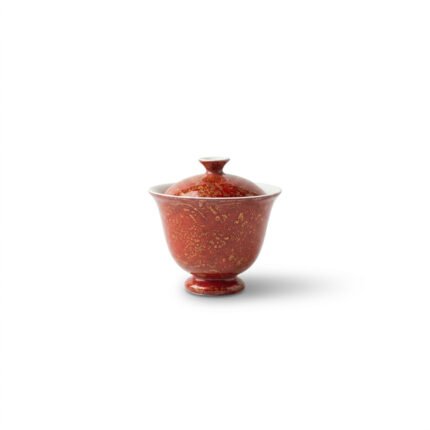 Ceramic Gaiwan Daqi Lacquer Red for Gongfu Tea
