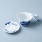Gongfu Tea Set – Mountain Landscape Porcelain Gaiwan