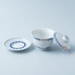 Gongfu Tea Set – Red and Blue Fu Porcelain Gaiwan